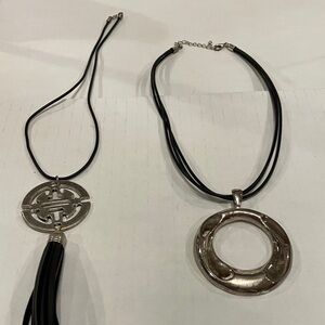 Elegant Silver Pendant Necklace Set